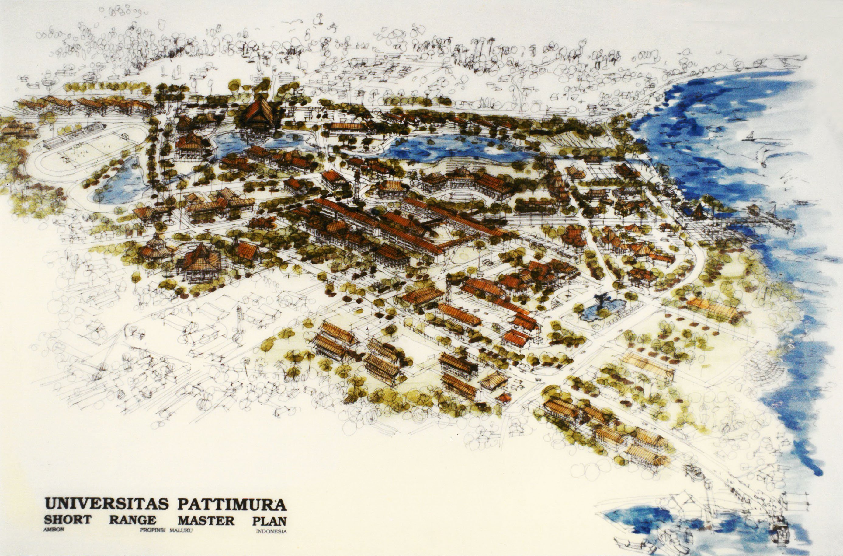 Universitas Pattimura campus Master Plan aerial.1383471346